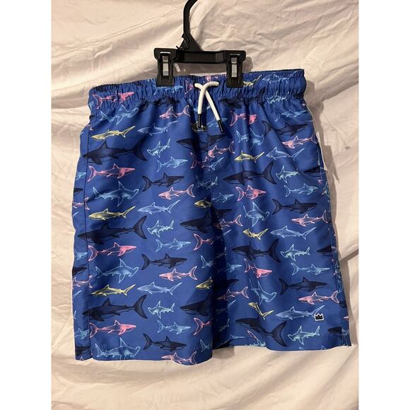 Crown & Ivy Boy's Swim Trunks Sharks Size Large (Size 12) New With Tags (Z-2) - Picture 5 of 10